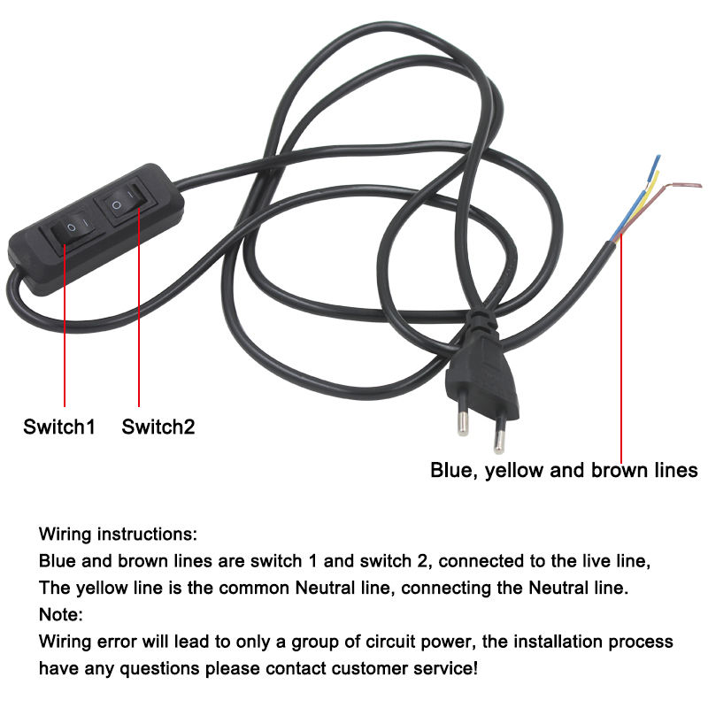 Cable de alimentación EU US UK E27, Base de bombilla, Cable de extensión, interruptor de lámpara led, convertidores de enchufe eléctrico de 110v y 220v