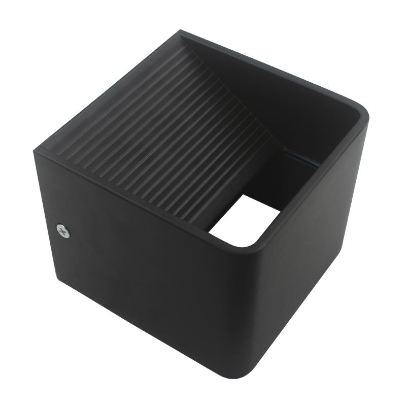 Lámpara de pared LED de cubo de 3W de cerámica negra hacia arriba y hacia abajo para decoración interior con lámpara de pared de precio de fábrica iluminación moderna