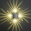 3W Aluminio Fancy RGB con controlador de luz de pared para decoración de galería de arte Balcón frontal Lámpara de pared LED 