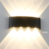 Lámpara de pared impermeable para exteriores de 8W, lámpara de pared moderna de aluminio COB para jardín