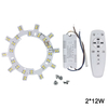 2x24W LED iluminación de techo 2.4G WIFI control de conexión de teléfono móvil control remoto para sala de estar cocina luz de techo