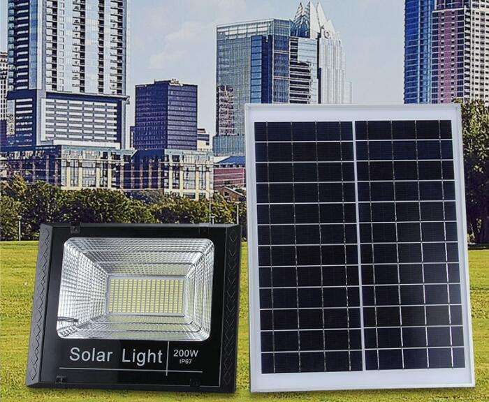 Venta directa de fábrica de luz de jardín solar de luz de inundación solar 25W con control remoto y control de luz