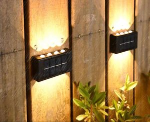 Lámpara solar para jardín al aire libre, lámpara de pared para el hogar, diseño de decoración de pared, nueva lámpara de pared de ambiente luminoso hacia arriba y hacia abajo