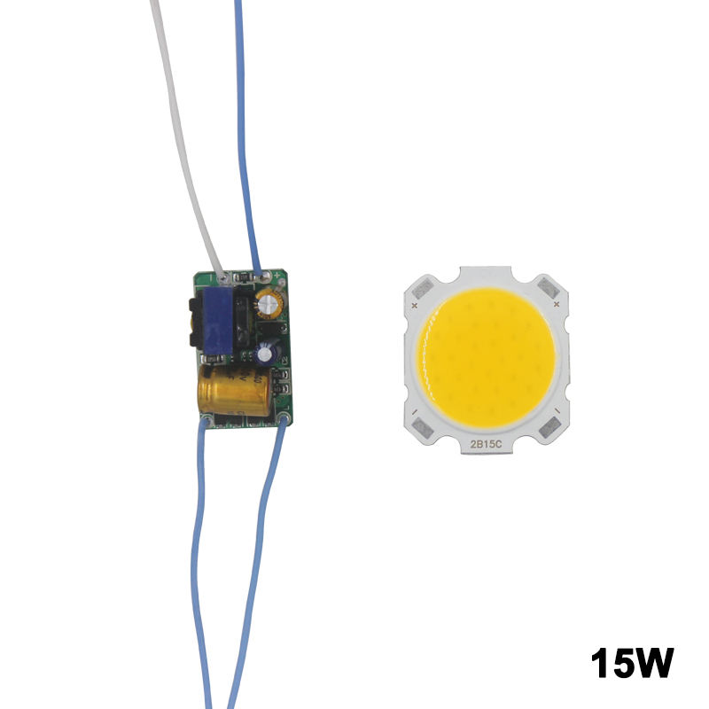 Cuenta de lámpara LED COB, Chip de fuente de luz de 10W-30W, conversión de interruptor frío/caliente con adaptador de corriente de Control de segmento, controlador DIY