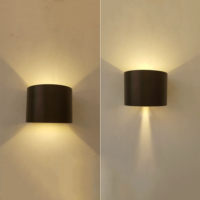 Diseño de semicírculo a prueba de agua luz de pared led 6W iluminación exterior con precio directo de fábrica accesorios apliques lámpara de luz aplique