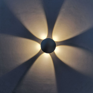 Lámpara de pared de aluminio LED de 3W, 4W, 5W, lámpara de noche redonda, apliques de dormitorio, accesorio de iluminación montado en la pared