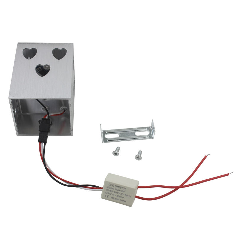 LED Love heart 3W RGB Control remoto Lámpara de pared interior para el hogar Dormitorio escalera Vestíbulo Decoración Izakaya Decorateur Beauty Room