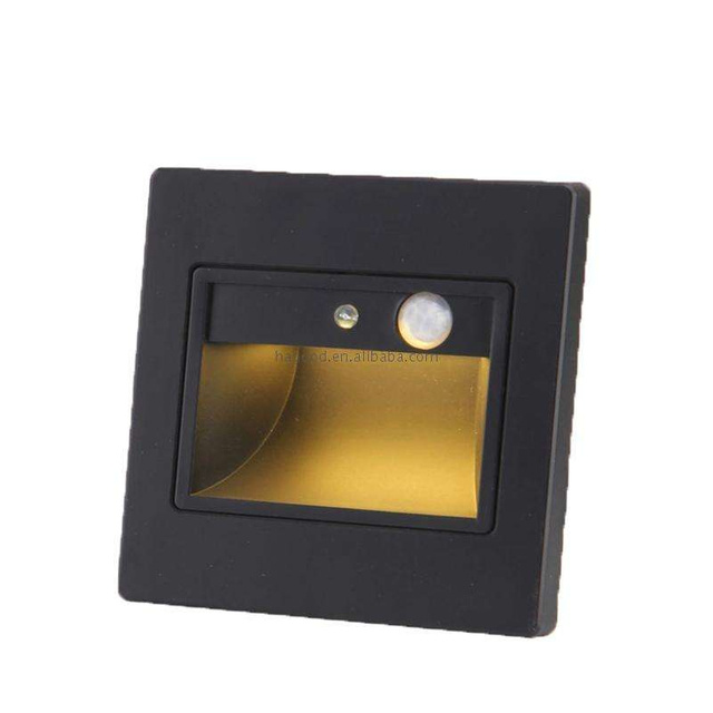 Gran oferta Detector de movimiento PIR + Sensor de luz LED luces de escalera de paso lámpara de pie de esquina empotrada en Stock