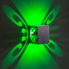 Lámpara de pared de mariposa, candelabro LED de 3W, luz Led montada en la pared de aluminio para pasillo, dormitorio, pasillo, porche, accesorio de luz de fondo