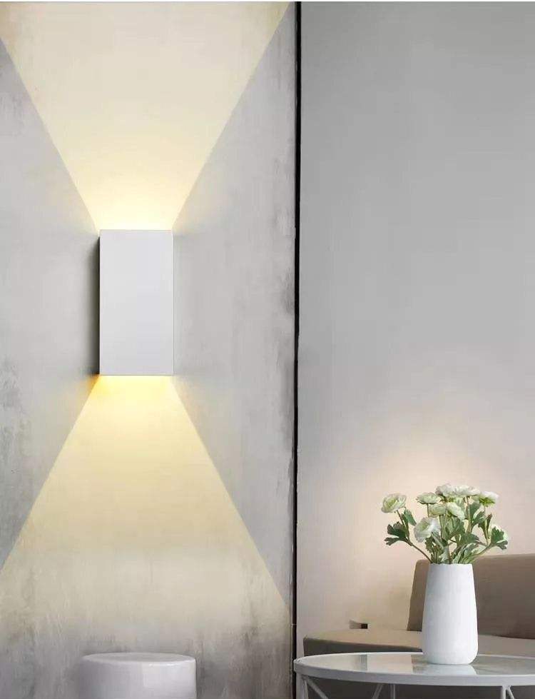 12W llevó la luz de la pared fuera de las luces cuadradas impermeables del tabique hermético del metal del aplique de la pared del LED IP65
