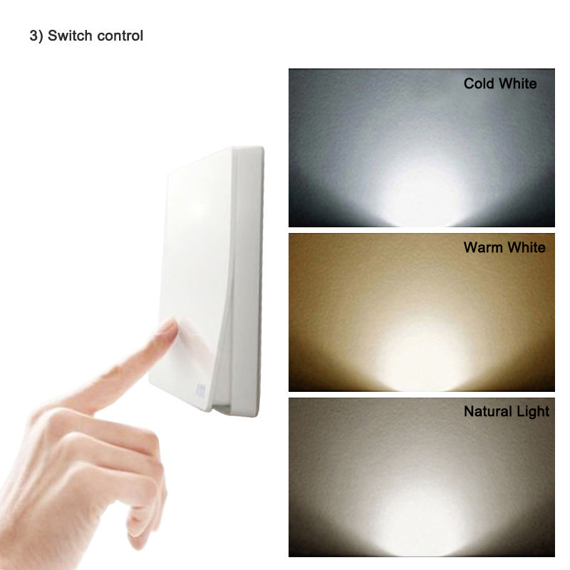 Lámpara de pared LED, decoración de iluminación moderna para el hogar, lámpara de pared de tres colores, atenuación de 2,4G, control remoto, luces de aluminio