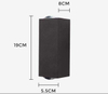 Lámpara de pared de tres haces de carcasa negra de 6W IP65, luz de pared impermeable para exteriores, lámpara de jardín, lámpara de calle 