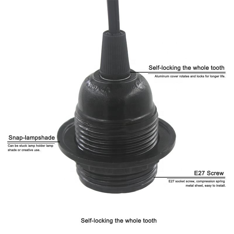 Cable de alimentación de 1,8 M, portalámparas colgante E27, enchufe europeo, interruptor 303, 250V, 4A, para lámpara colgante, enchufe de bombilla LED, apto para el hogar