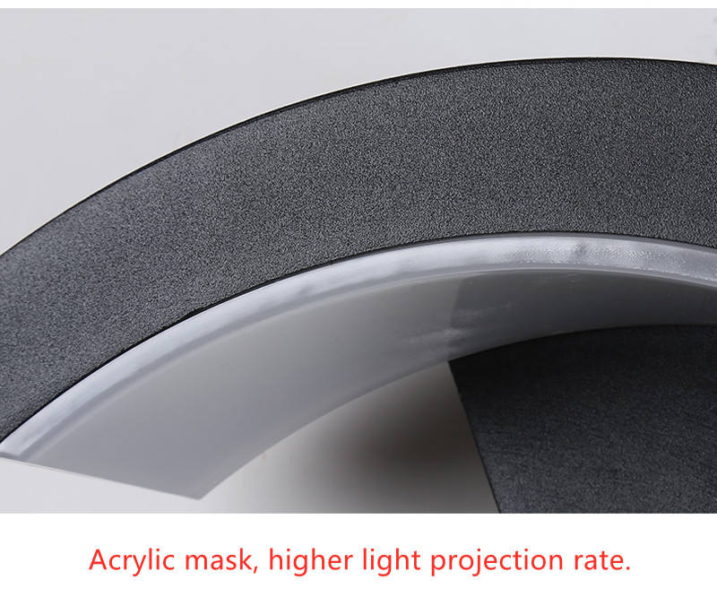 Lámpara de jardín Sector Lámpara de pared impermeable para exteriores Lámpara de pared de aluminio con iluminación LED