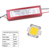 Chip COB de luz de inundación LED de alta potencia de 10W, 20W, 30W, 50W + fuente de alimentación de reflector LED de entrada de CA/CC de 12V, controlador Led