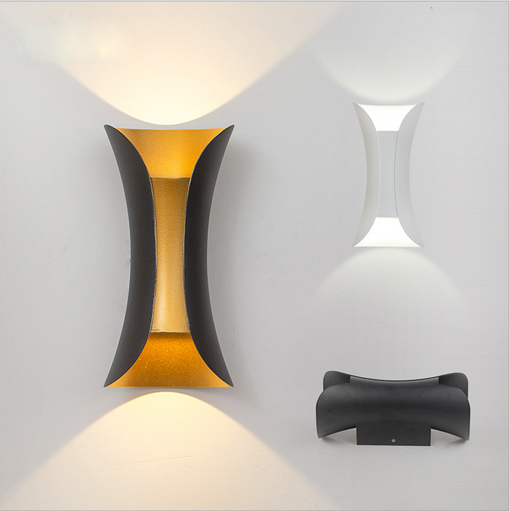 Apliques de pared LED AC90-265V luces de aluminio lámpara de montaje en pared para sala de estar dormitorio Hotel restaurante iluminación impermeable IP65