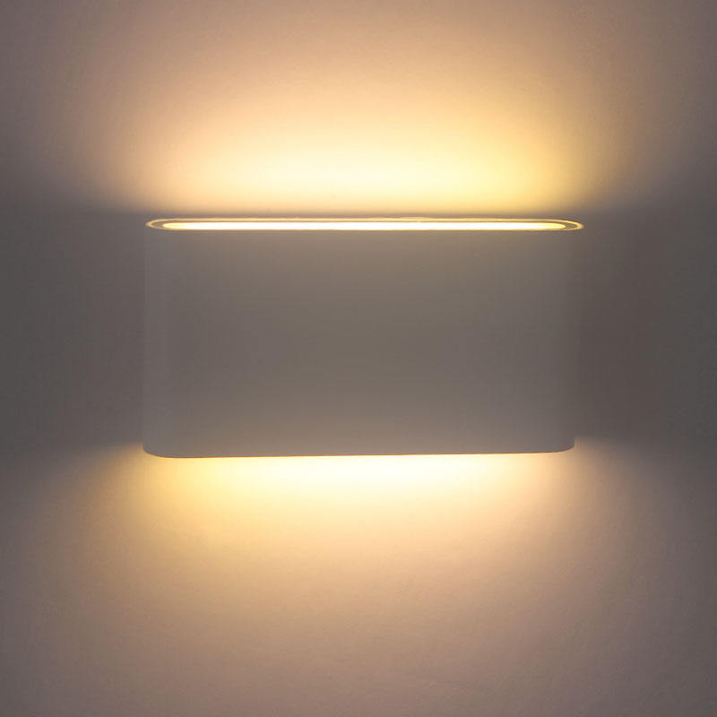 Luz LED decorativa montada en la pared de diseño moderno IP65, luz de pared hacia arriba y hacia abajo, mesita de noche, LED para exteriores, cerca de tocador moderna negra
