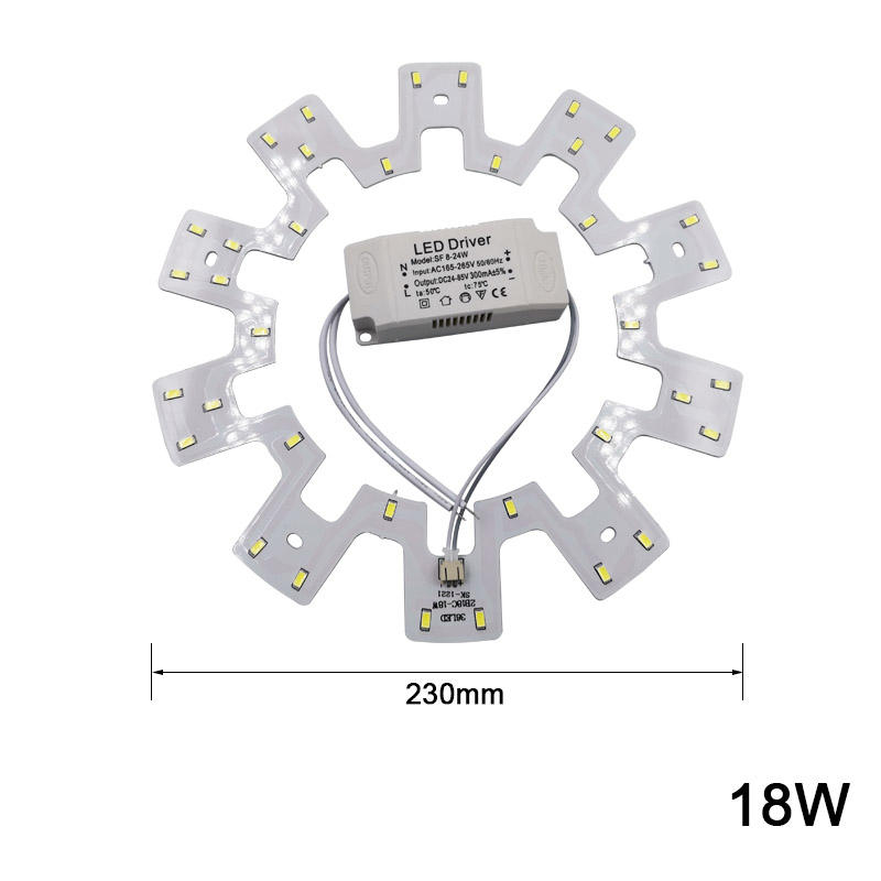 Luces de techo LED modernas 12-24W módulo de fuente de luz de cocina AC220V sala de estar tablero de retroadaptación de iluminación de techo de ahorro de energía