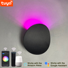 Lámpara de pared de 9W, lámpara inteligente, aplique de pared led para exteriores, lámpara de pared de control de aplicación Tuya, luz ajustable impermeable para exteriores, color ajustable