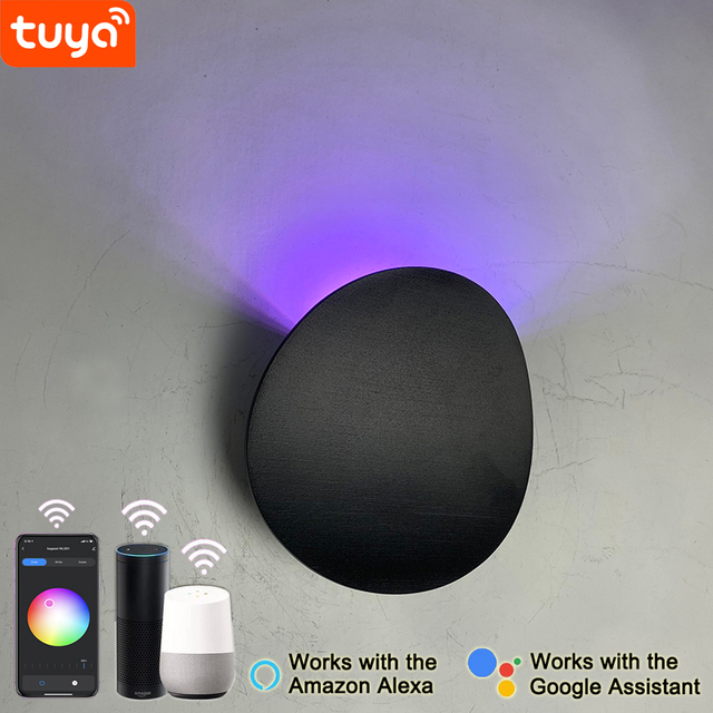  lámpara de pared inteligente aplique de pared exterior led lámpara de pared de control de la aplicación Tuya lámpara de pared impermeable al aire libre apliques modernos al aire libre luz de control de la aplicación apliques modernos al aire libre 