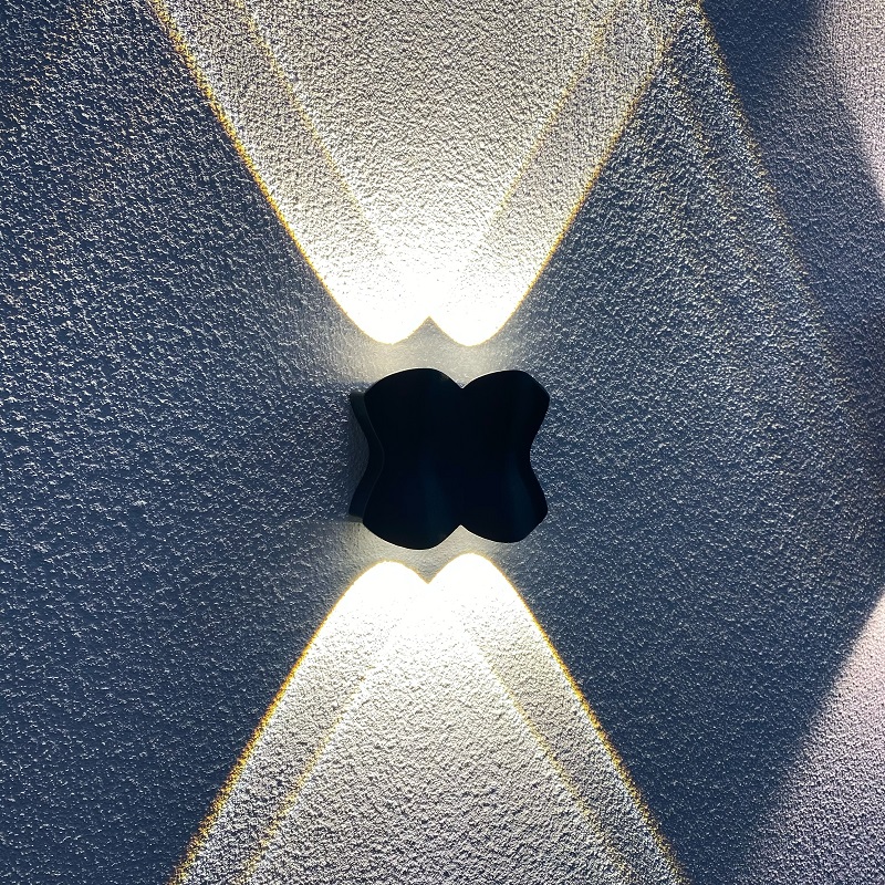 aplique de pared exterior negro