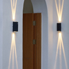 Luz de pared decorativa para exteriores, foco cuadrado impermeable, pasillo, exterior, foco de tres haces, puerta, luz de jardín