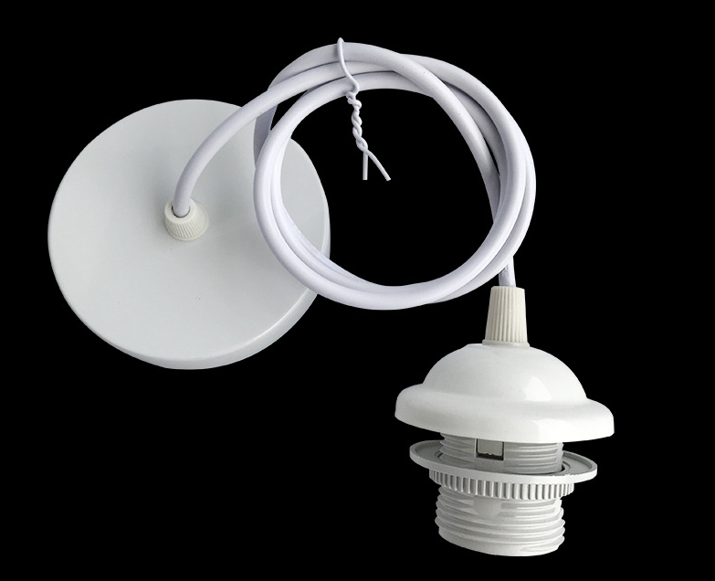 Bandeja de techo con cable colgante cuerpo de luz tornillo E27 portalámparas candelabro portalámparas iluminación lámparas LED bombilla acceso