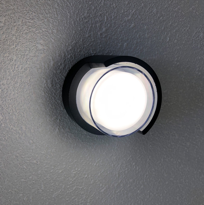 Lámpara led decorativa, lámpara de pared impermeable redonda acrílica y luces de noche para exteriores e iluminación, luces de pared modernas para el hogar