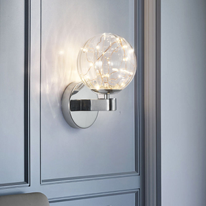 Nueva lámpara de pared de cabecera estrellada nórdica creativa minimalista dormitorio sala de estar luz decorativa escalera pasillo lámpara de pared led