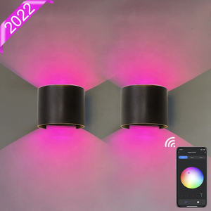 Lámpara de pared nórdica moderna de 12 W, resistente al agua, Ip65, Led de aluminio para exteriores, luz de pared hacia arriba y abajo para jardín, Hotel, luminosa, montada en la pared