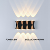 LED impermeable IP65 jardín balcón lámpara de pared decorativa interior y exterior luz de pared