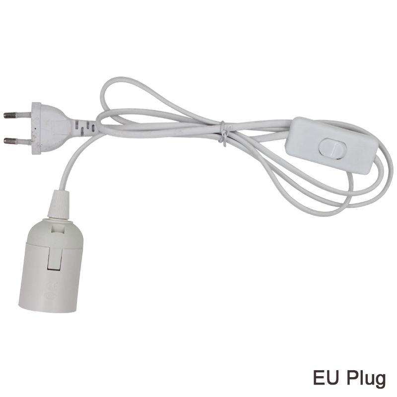 Enchufe europeo e27 cable de alimentación portalámparas con enchufe europeo interruptor de encendido/apagado VDE OEM 2.5A 250V mejor precio calidad para luz colgante