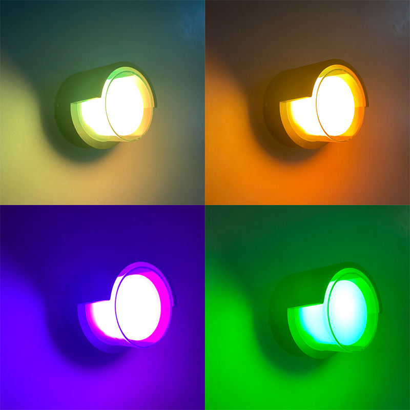 Nuevo 5W Buena impermeable Acrílico Led Wandlamp Iluminación exterior Aplique de pared Rgb con control remoto