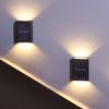 Aplique solar para pared, decoración para exteriores, jardín, patio, hogar, luz de pared impermeable hacia arriba y hacia abajo, luminoso para exteriores