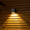 Luz solar de pared para exteriores, lámpara de pared para jardín, luz nocturna cuadrada para el hogar, lámpara de ahorro de energía para exteriores IP65 a prueba de agua 