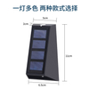 Luz de pared para exteriores con dos cabezales, sensor solar, luces de seguridad alimentadas por LED, lámpara de pared impermeable para exteriores IP 65