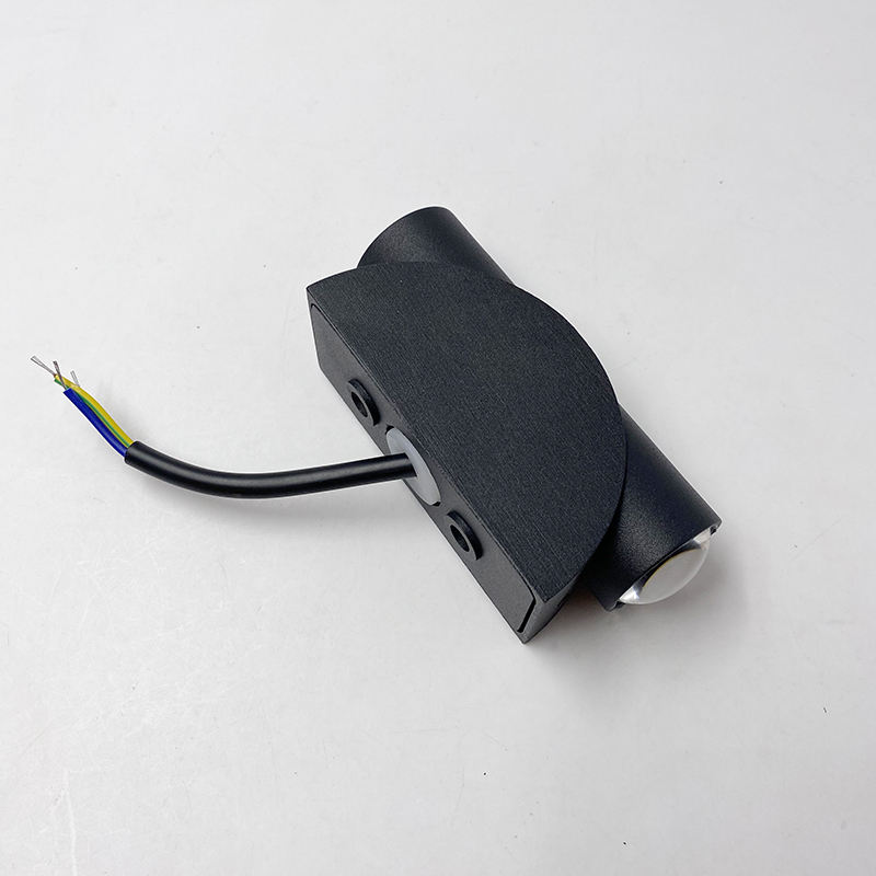 Lámpara de pared recta corta para exteriores de patio, lámpara de pasillo de escalera de pasillo de terraza de aluminio para exteriores