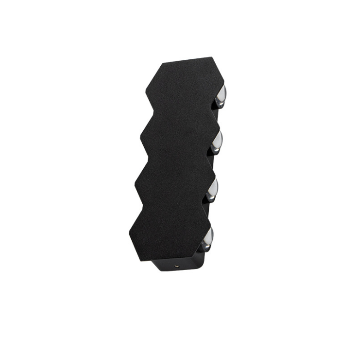 Nuevo negro impermeable 4W 6W 8W Aplique de pared para exteriores Up Down Lights Lámpara de pared en forma de diamante montada en la pared