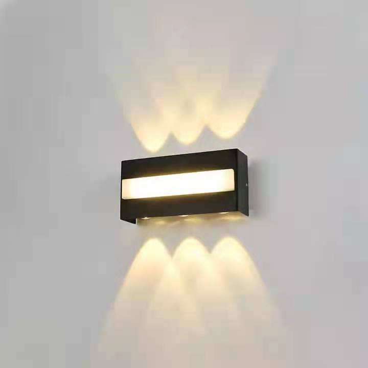 Lámpara de pared Led para porche, exterior, interior, luz de pared hacia arriba y abajo para el hogar, escalera, dormitorio, lámpara para puerta de noche, iluminación para pasillo, luz de marca