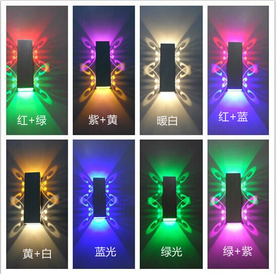 Fokison (componentes electrónicos) accesorio de iluminación lámpara colorida aplique de pared Led cuadrado para luces de barra led para el hogar