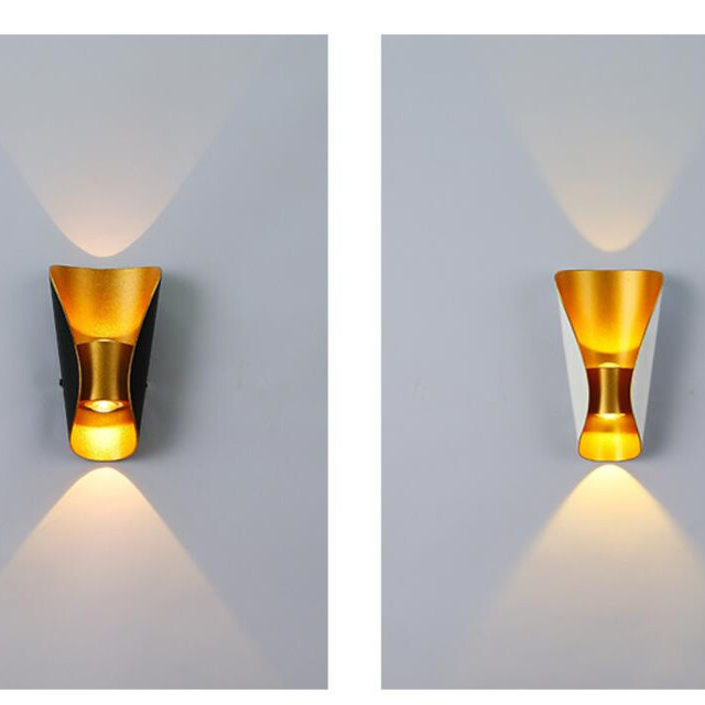 Lámpara decorativa, lámpara de pared led, lámpara de pared impermeable para barco grande y luz nocturna para exteriores, aluminio simple