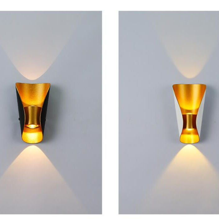 Lámpara decorativa, lámpara de pared led, lámpara de pared impermeable para barco grande y luz nocturna para exteriores, aluminio simple