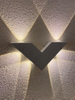 Lámpara de pared con forma de V de luz led decorativa y lámpara de pared moderna de fábrica de luz interior lámpara de pared de aluminio lámpara de pared led