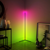 Lámpara de esquina de sala de estar roja de red colorida, luz de relleno triangular en vivo, lámpara de ambiente, lámpara de pie RGB con atenuación LED