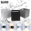 Estilo industrial 12W impermeable IP65 haz ajustable de aluminio al aire libre LED cubo impermeable pared luz