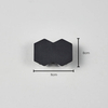 Nuevo negro impermeable 4W 6W 8W Aplique de pared para exteriores Up Down Lights Lámpara de pared en forma de diamante montada en la pared