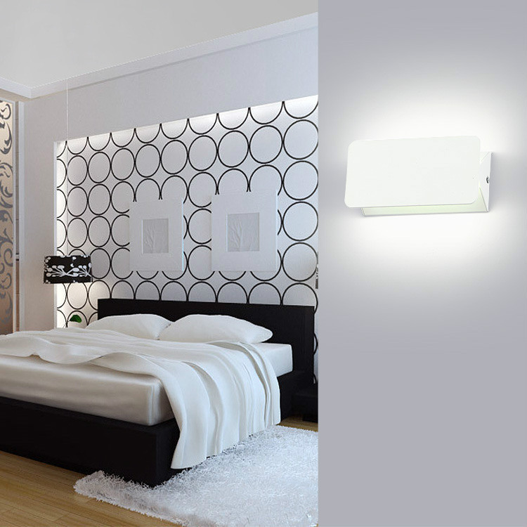 Lámparas LED de pared con forma de rectángulo minimalista moderno, lámparas de pared para interiores de estilo nórdico, luces para sala de estar, AC85-265V, iluminación Simple