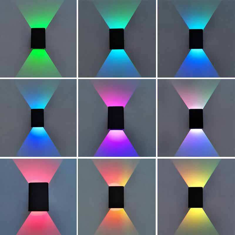 Moderna lámpara de pared Up down 3W LED RGB decoración de cabecera lámpara de pared AC85-265V iluminación de proyectos industriales