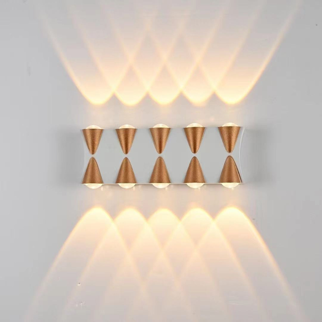 Lámpara de pared de jardín impermeable IP65 LED Lámpara de pared interior y exterior decorativa