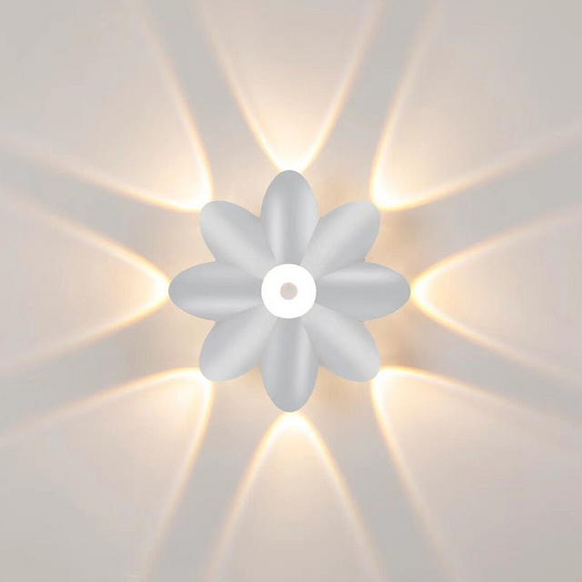 Luz LED de pared para exteriores, luz de pared luminosa para decoración de pared, foco de loto, Villa, pasillo, balcón, pasillo, luz de pared de fondo